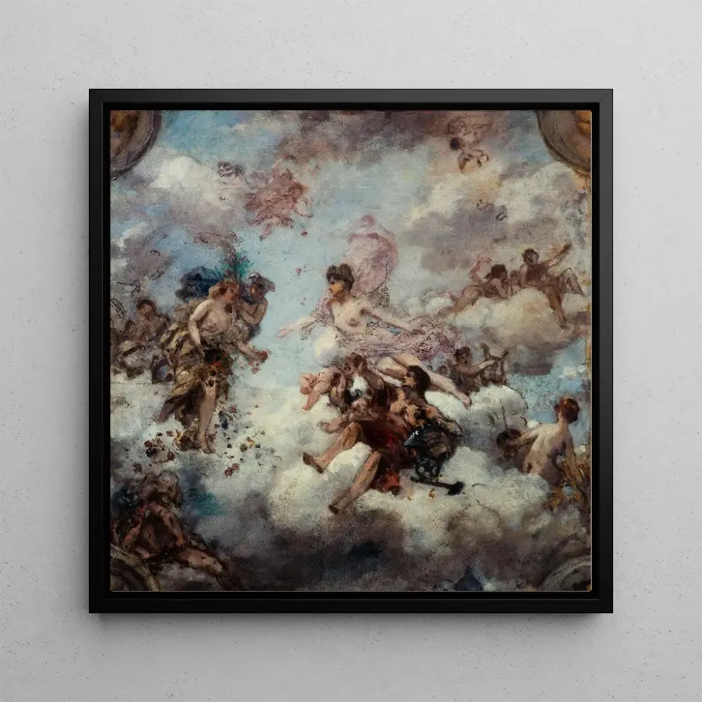 Tableau La France accueillant l'Abondance, projet de plafond pour le palais de l'Élysée - Henri Gervex | Reproduction Arte...