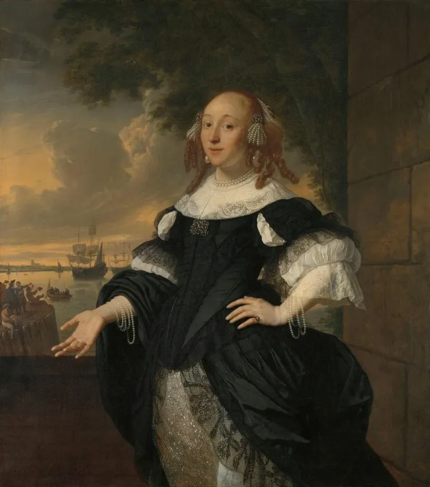 Tableau Geertruida den Dubbelde 1647-84 Épouse d'Aert van Nes - Bartholomeus van der Helst | Reproduction Artem Legrand