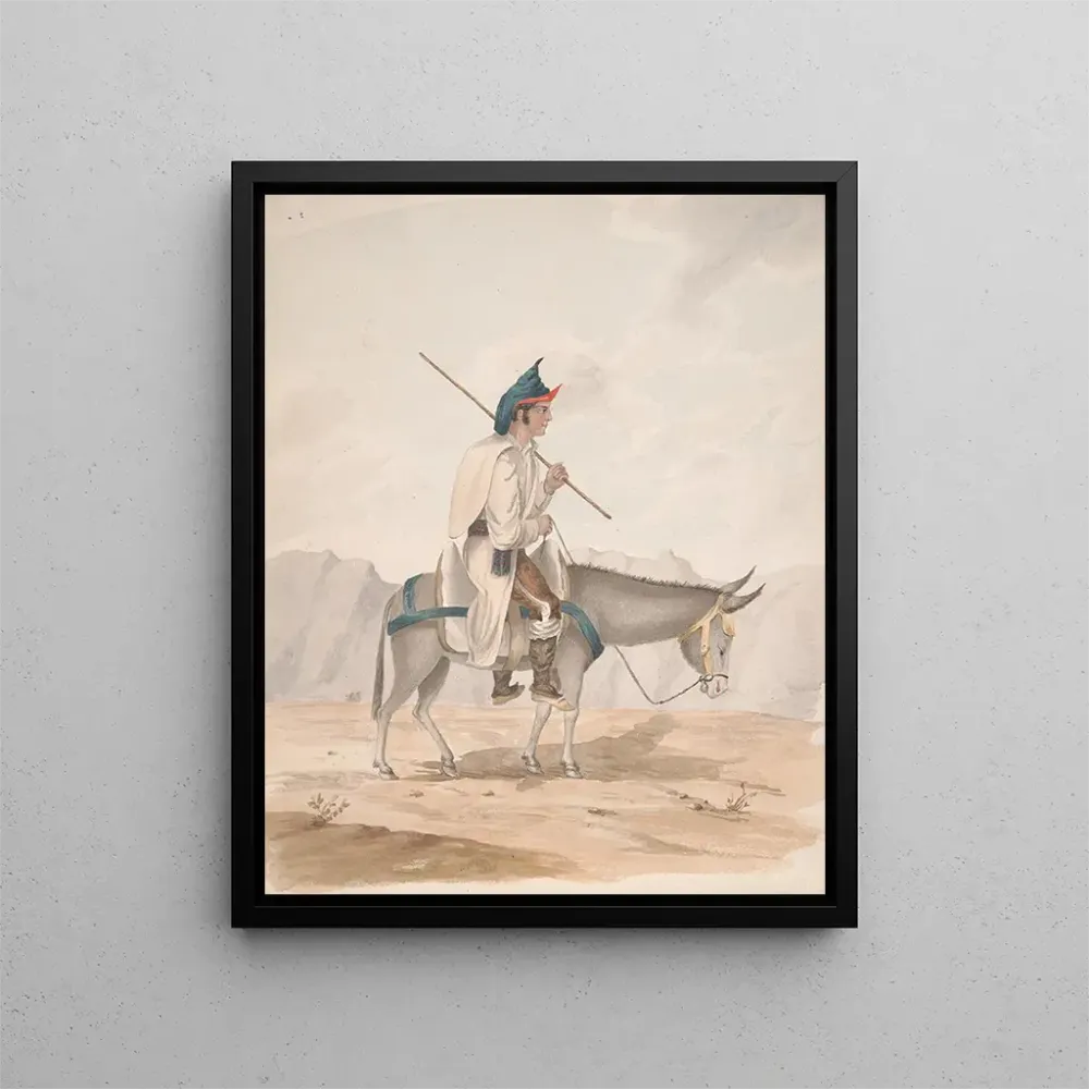 Tableau Grand Canaria Homme sur un âne - Alfred Diston | Reproduction Artem Legrand