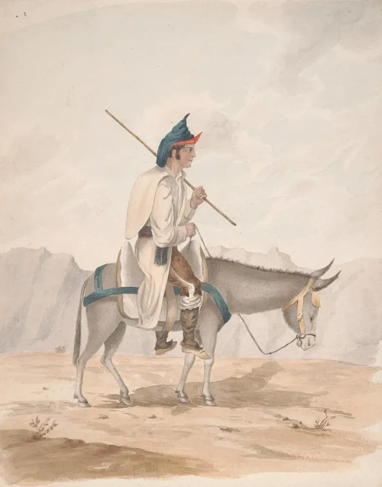 Tableau Grand Canaria Homme sur un âne - Alfred Diston | Reproduction Artem Legrand
