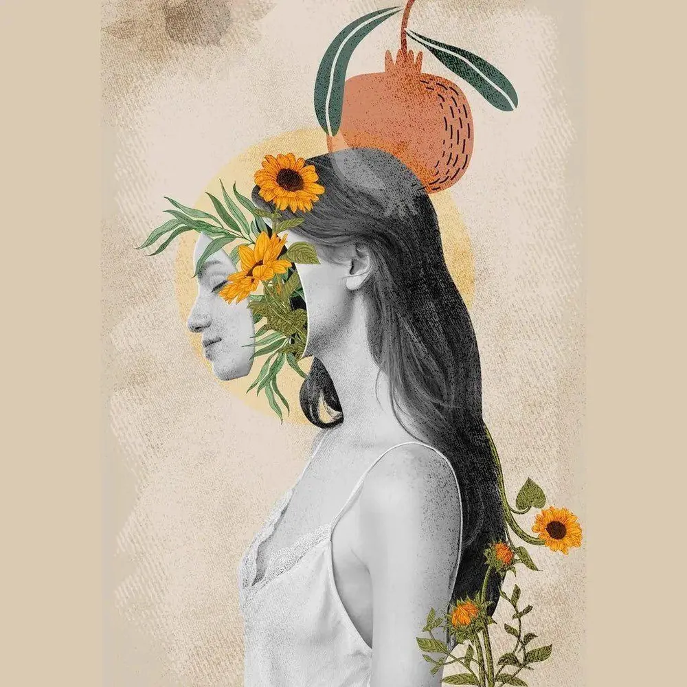 Tableau Harmonie Florale | Collage | Reproduction Artem Legrand