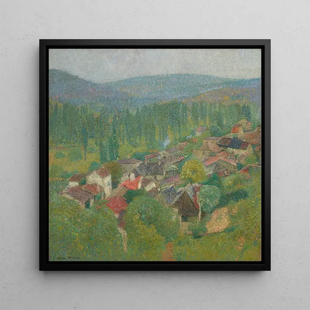 Tableau Henri Martin - Vue des toits de Labastide-du-Vert en été - Henri Martin | Reproduction Artem Legrand