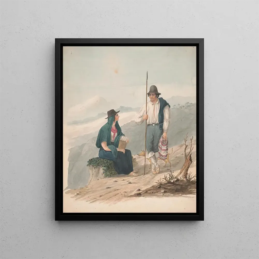 Tableau Homme et femme de Chasna Tenerife - Alfred Diston | Reproduction Artem Legrand