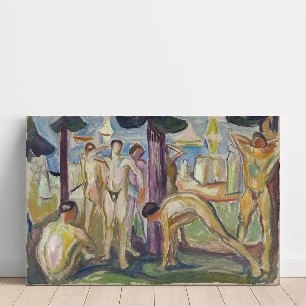 Tableau Hommes nus dans un paysage - Edvard Munch | Reproduction Artem Legrand