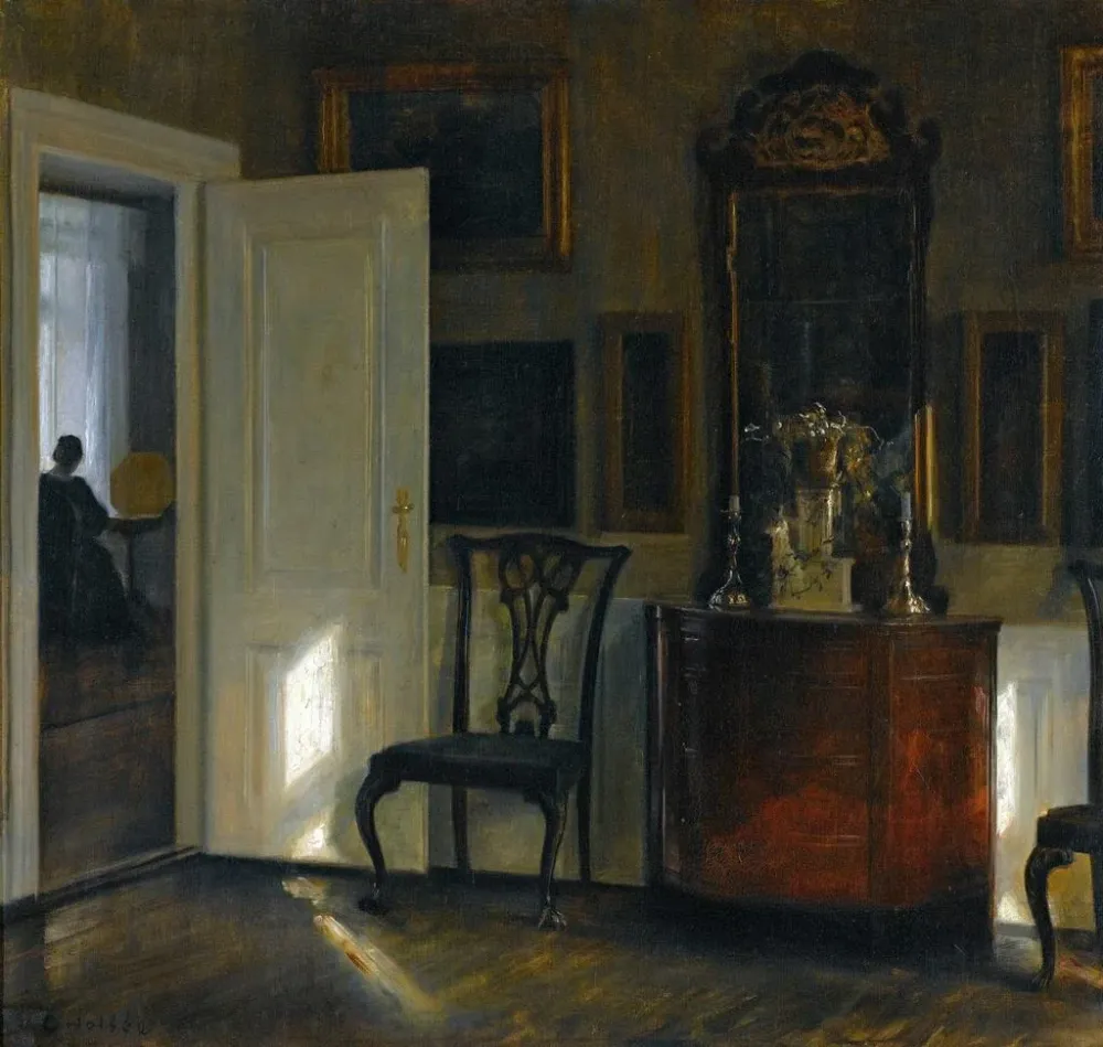 Tableau Intérieur avec un violoncelle - Carl Holse | Reproduction Artem Legrand