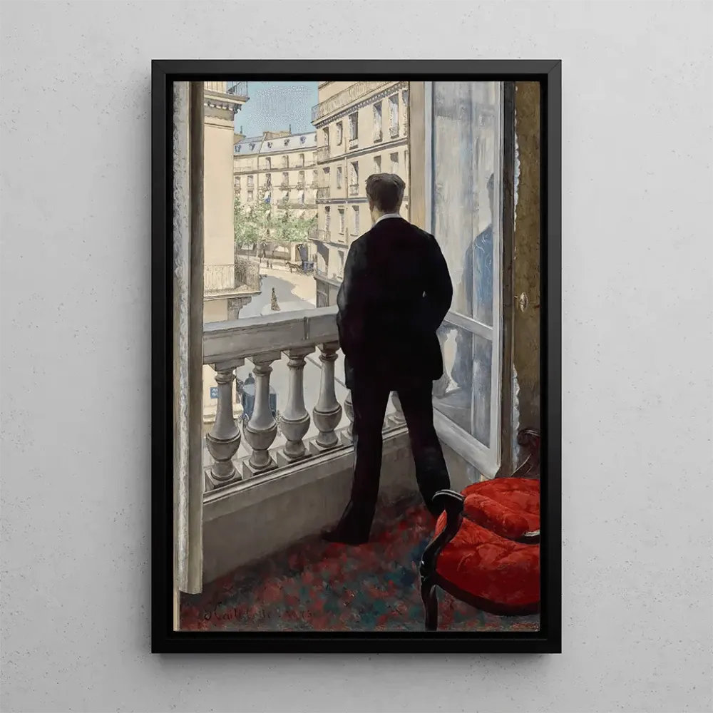 Tableau Jeune homme à sa fenêtre - Gustave Caillebotte | Reproduction Artem Legrand