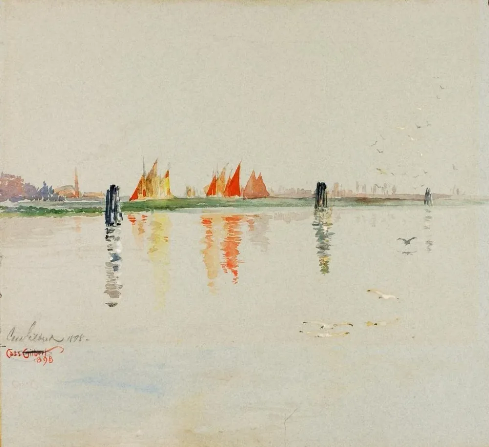 Tableau La lagune de Venise - Cass Gilbert | Reproduction Artem Legrand