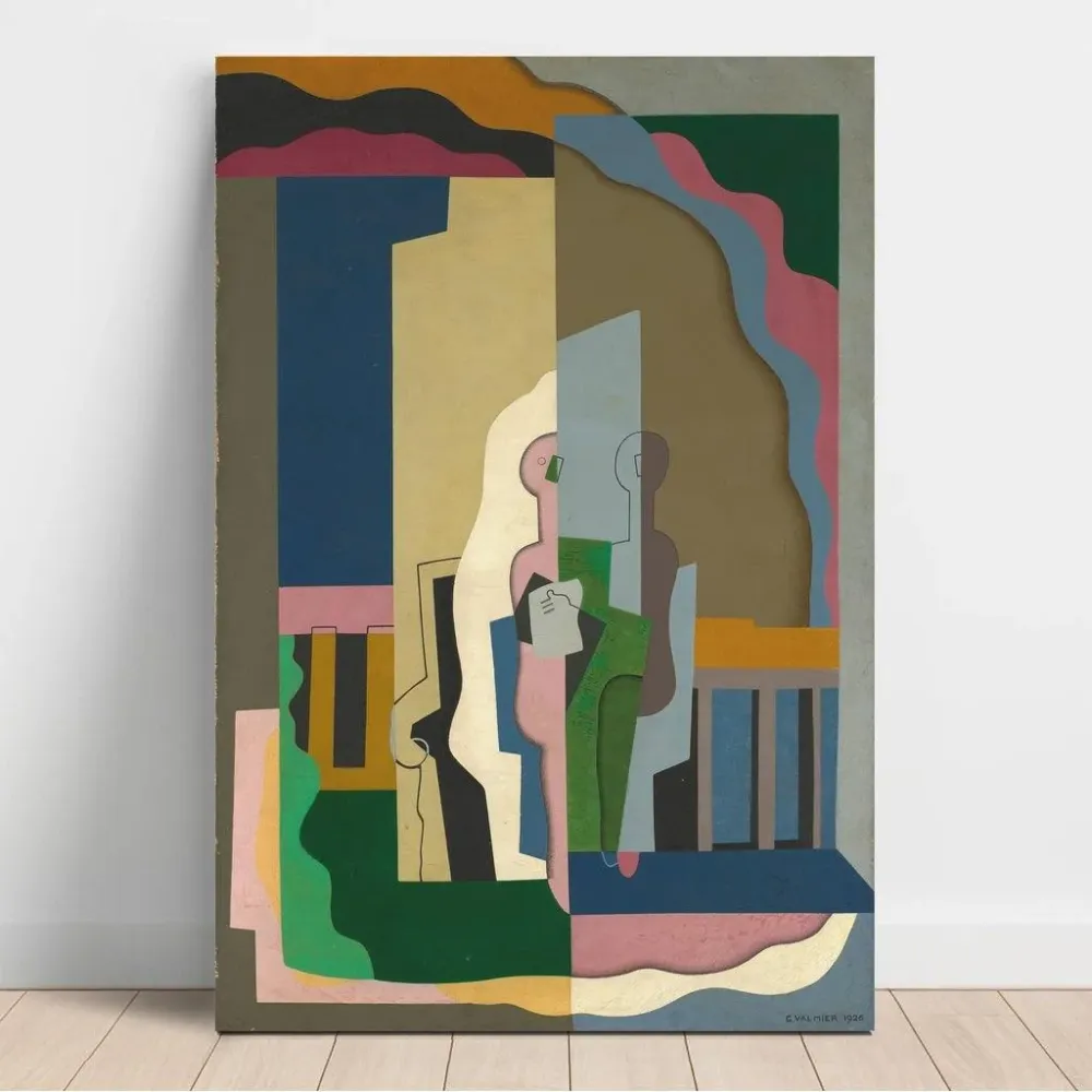 Tableau Lavans-lès-Saint-Claude, Jura, Femmes au Balcon - Georges Valmier | Reproduction Artem Legrand