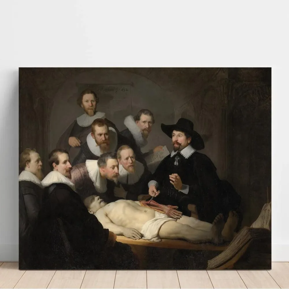 Tableau La Leçon d'anatomie du docteur Tulp - Rembrandt van Rijn | Reproduction Artem Legrand