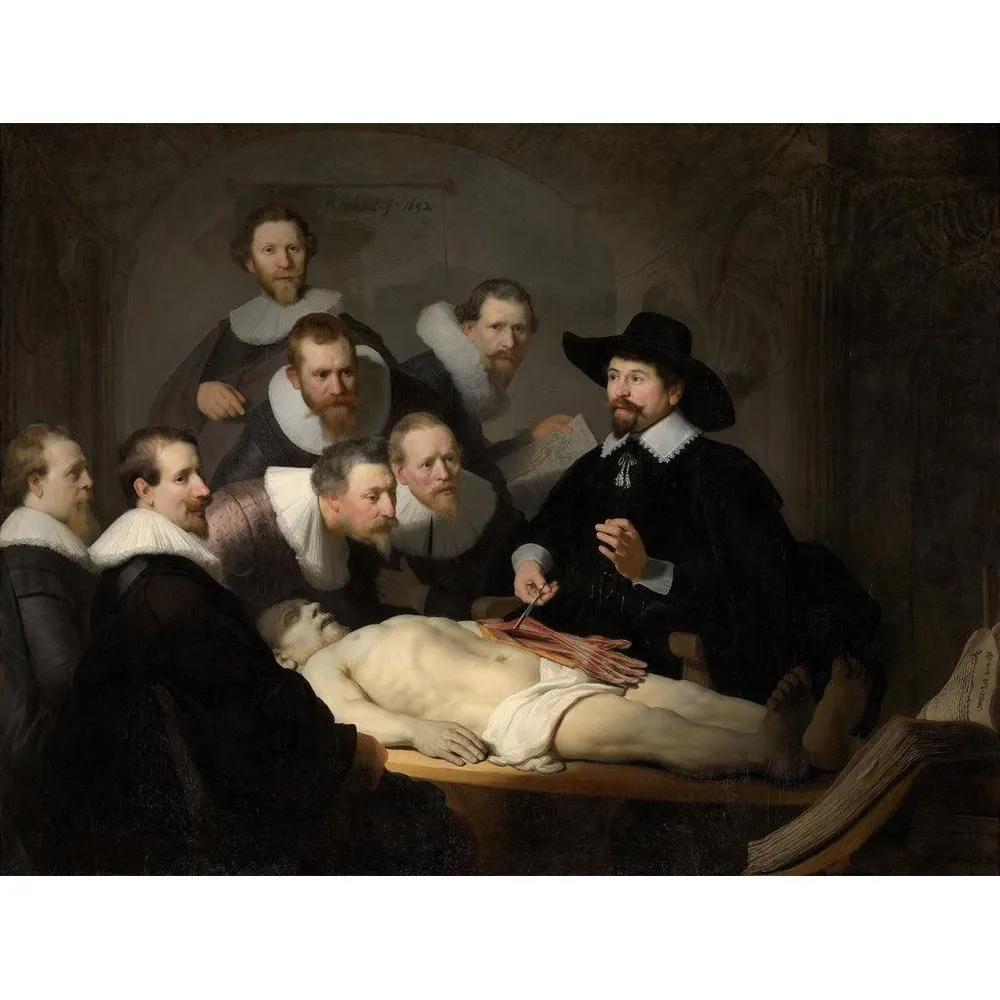Tableau La Leçon d'anatomie du docteur Tulp - Rembrandt van Rijn | Reproduction Artem Legrand