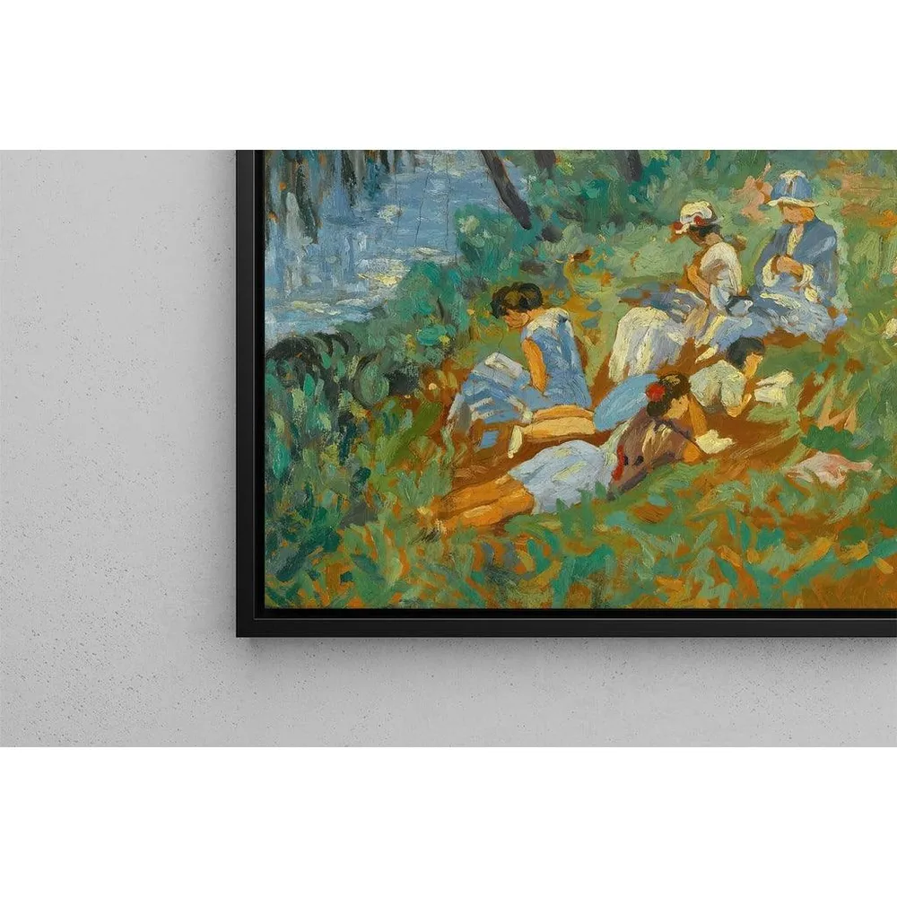 Tableau Les Andelys, la Famille Lebasque au bord de l'eau - Henri Lebasque | Reproduction Artem Legrand