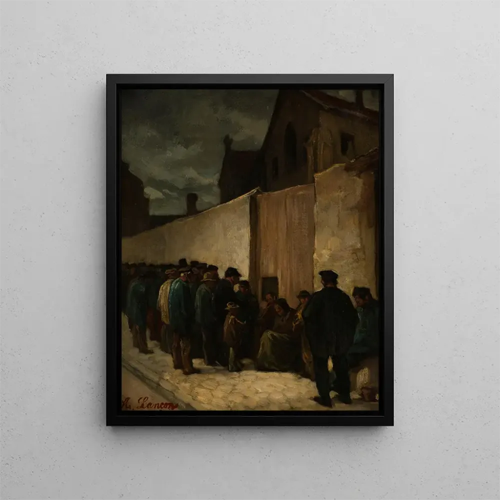 Tableau Les Pauvres au coin de la rue de la Santé - Auguste André Lançon | Reproduction Artem Legrand