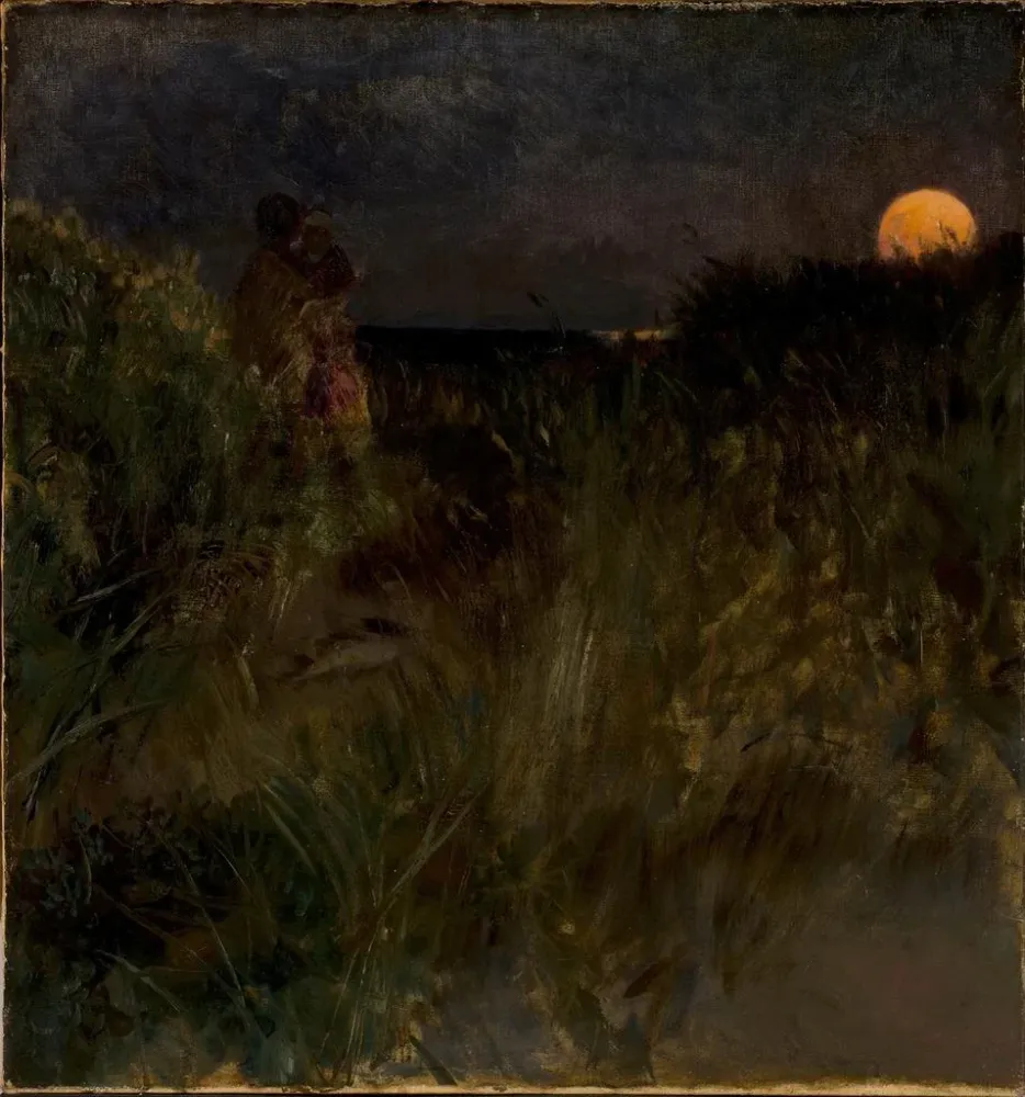 Tableau Lever de lune sur les dunes - Eilif Peterssen | Reproduction Artem Legrand