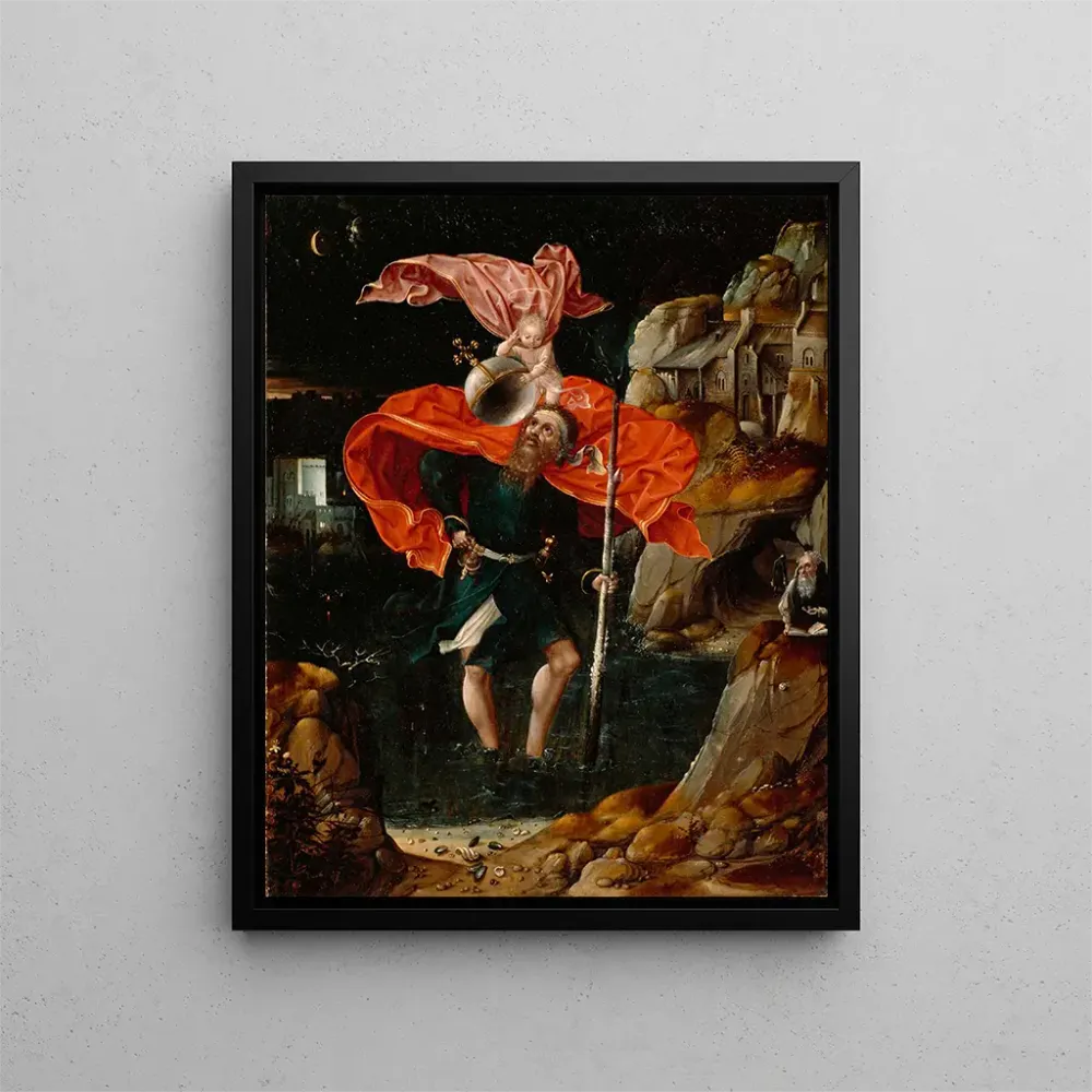 Tableau La légende de Saint Christophe - Anonyme | Reproduction Artem Legrand