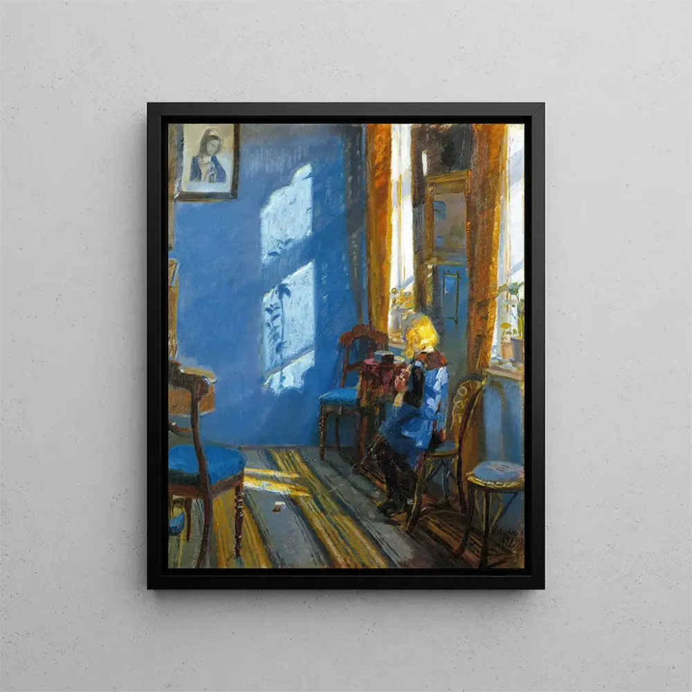 Tableau Lumière du soleil dans la chambre bleue - Anna Archer | Reproduction Artem Legrand