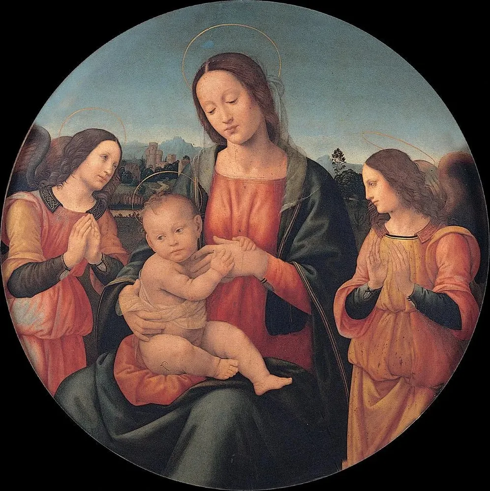 Tableau Madone avec l'Enfant et des anges - Giovanni Antonio Sogliani | Reproduction Artem Legrand