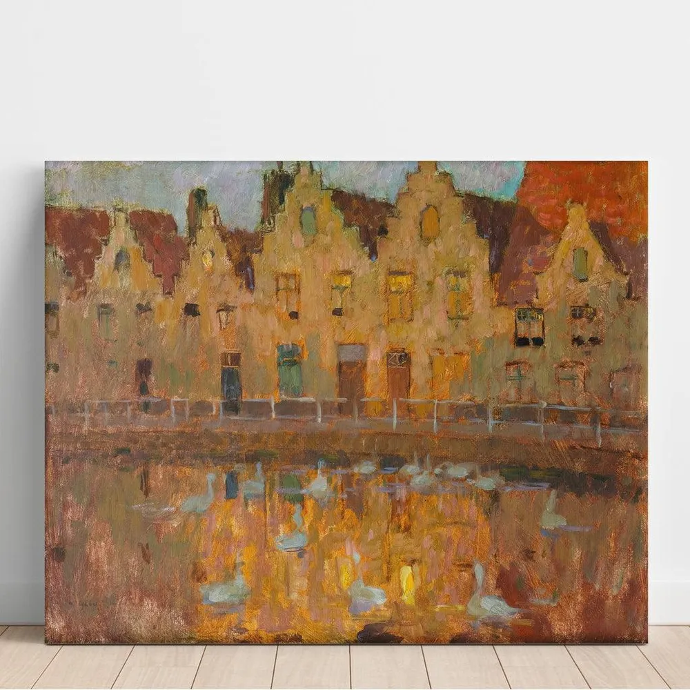 Tableau Maisons à Bruges - Henri Le Sidaner | Reproduction Artem Legrand