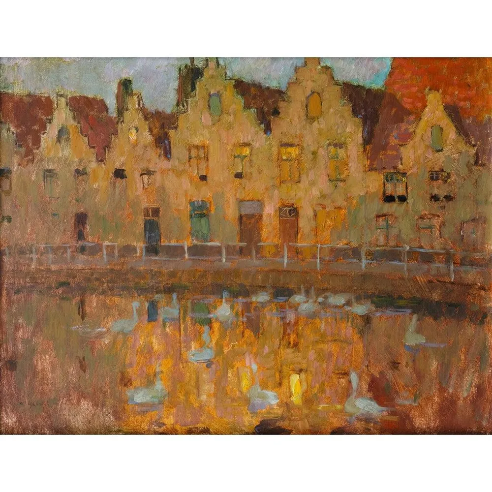 Tableau Maisons à Bruges - Henri Le Sidaner | Reproduction Artem Legrand