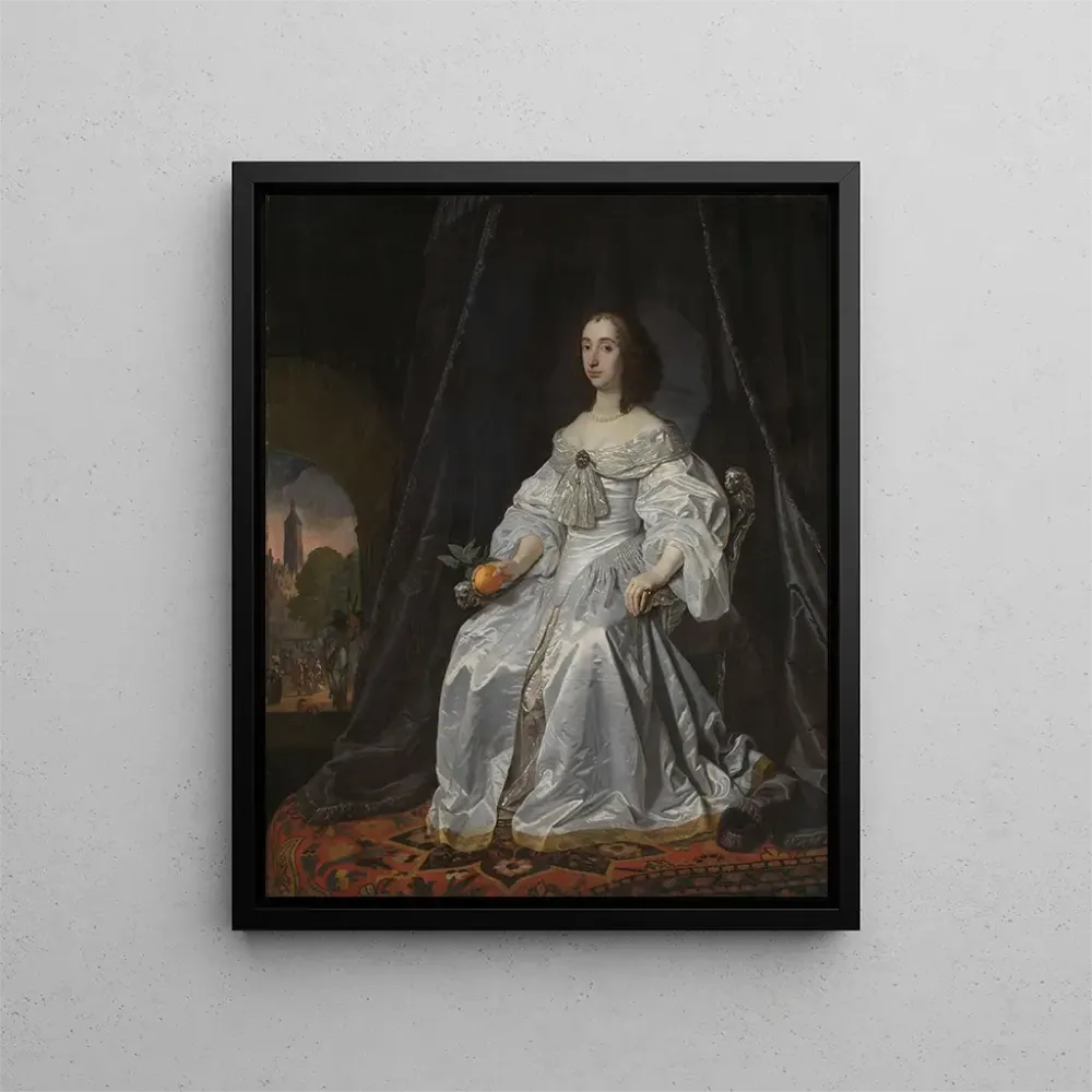 Tableau Marie Stuart, princesse d'Orange, veuve de Guillaume II - Bartholomeus van der Helst | Reproduction Artem Legrand