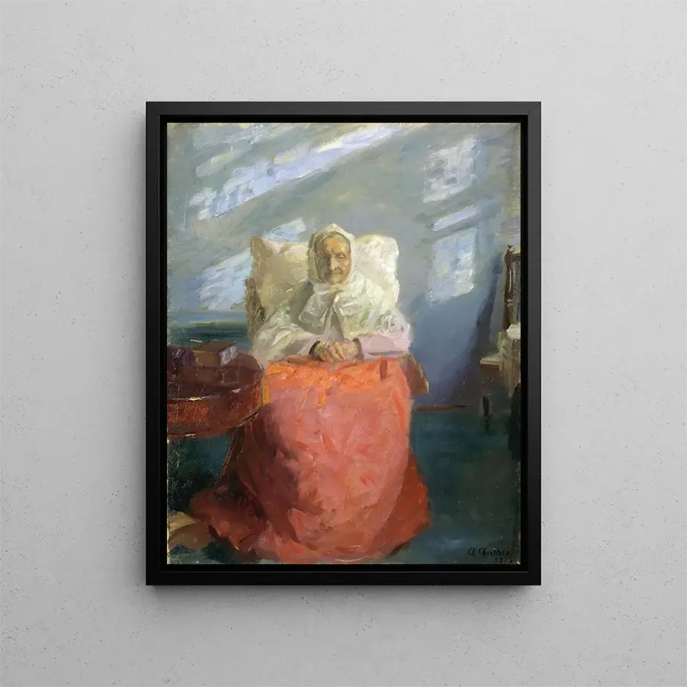 Tableau Mme Ane Brøndum dans la chambre bleue - Anna Ancher | Reproduction Artem Legrand