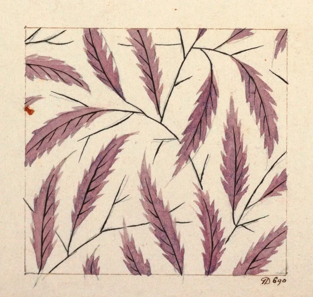 Tableau Motif floral pour textile imprimé Pl XLI - Anonyme | Reproduction Artem Legrand