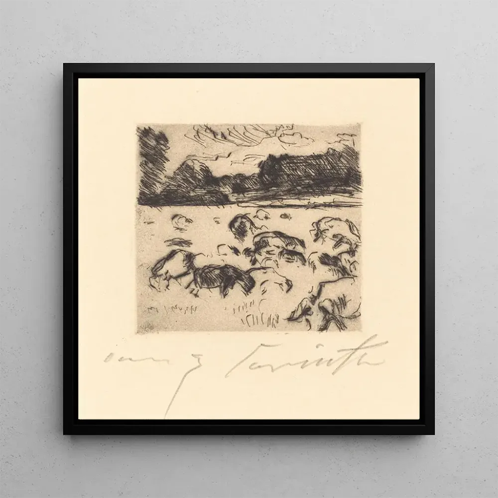 Tableau Moutons paissant - Lovis Corinth | Reproduction Artem Legrand