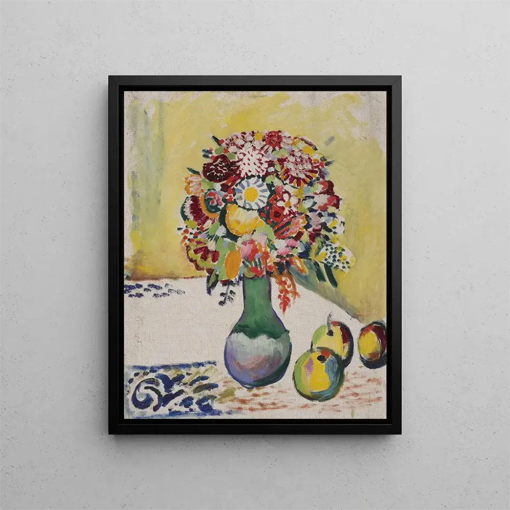 Tableau Nature morte aux fleurs et aux trois pommes - August Macke | Reproduction Artem Legrand