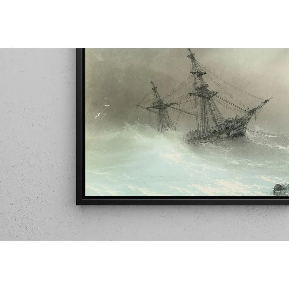 Tableau Un navire dans une mer agitée - Ivan Konstantinovich Aivazovsky | Reproduction Artem Legrand