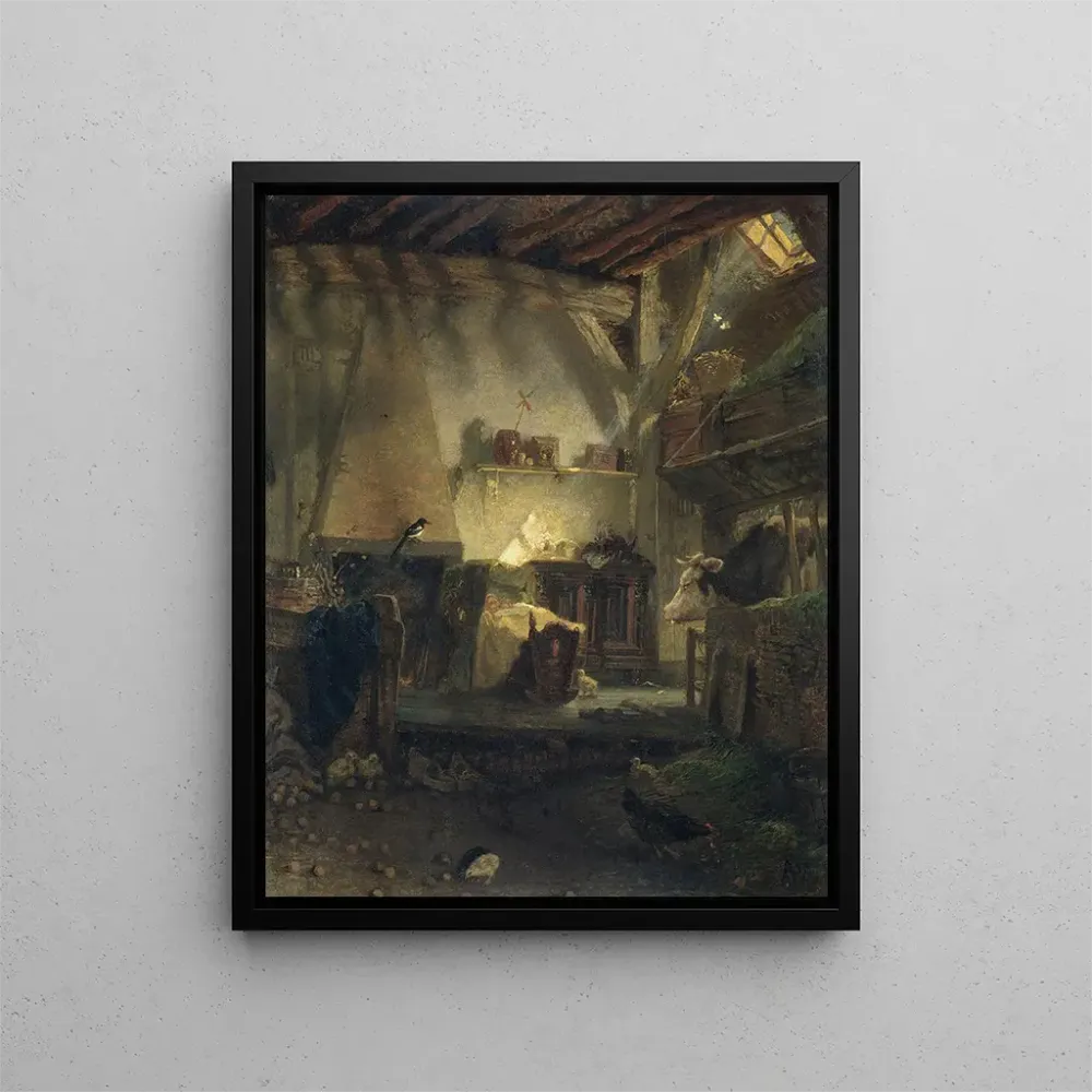 Tableau Nourrisson bien gardé - August Allebé | Reproduction Artem Legrand
