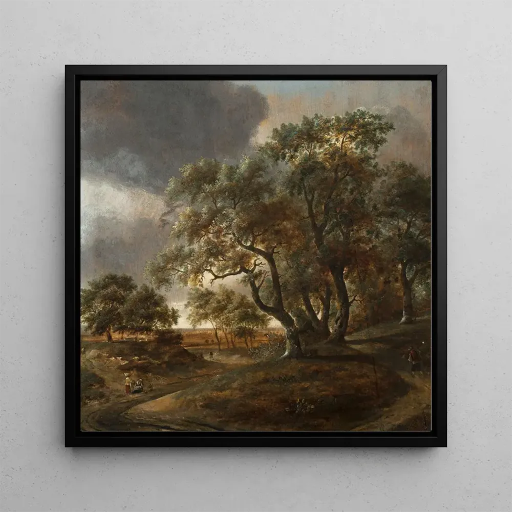 Tableau Paysage avec staffage - Jan Vermeer van Haarlem l'Ancien | Reproduction Artem Legrand