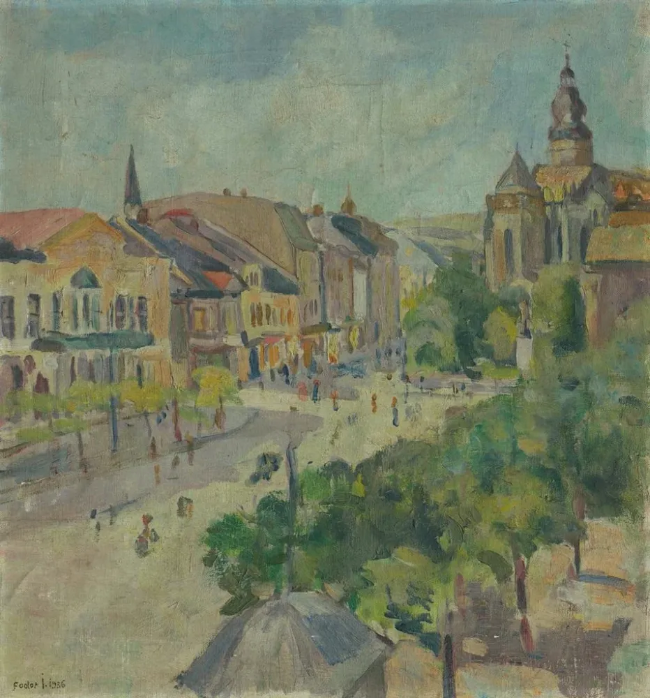 Tableau Place devant la maison à Košice - Stefan Fodor | Reproduction Artem Legrand