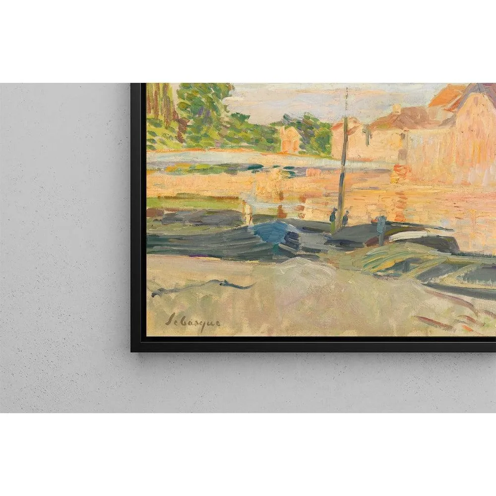 Tableau Péniches au Bord de la Marne - Henri Lebasque | Reproduction Artem Legrand
