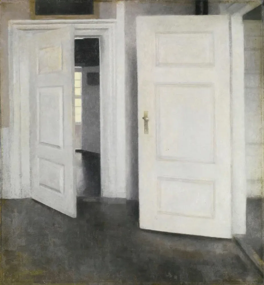 Tableau Portes blanches Strandgade 30 - Vilhelm Hammershøi | Reproduction Artem Legrand