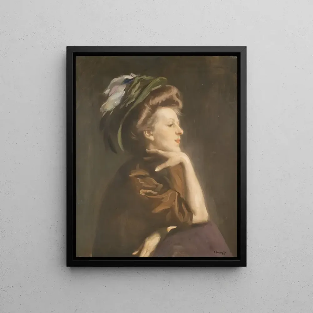 Tableau Portrait de dame - Arthur Kampf | Reproduction Artem Legrand