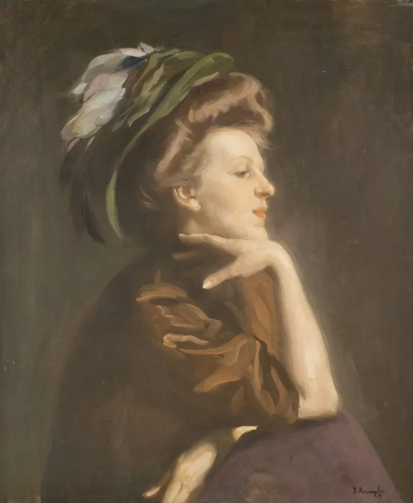 Tableau Portrait de dame - Arthur Kampf | Reproduction Artem Legrand