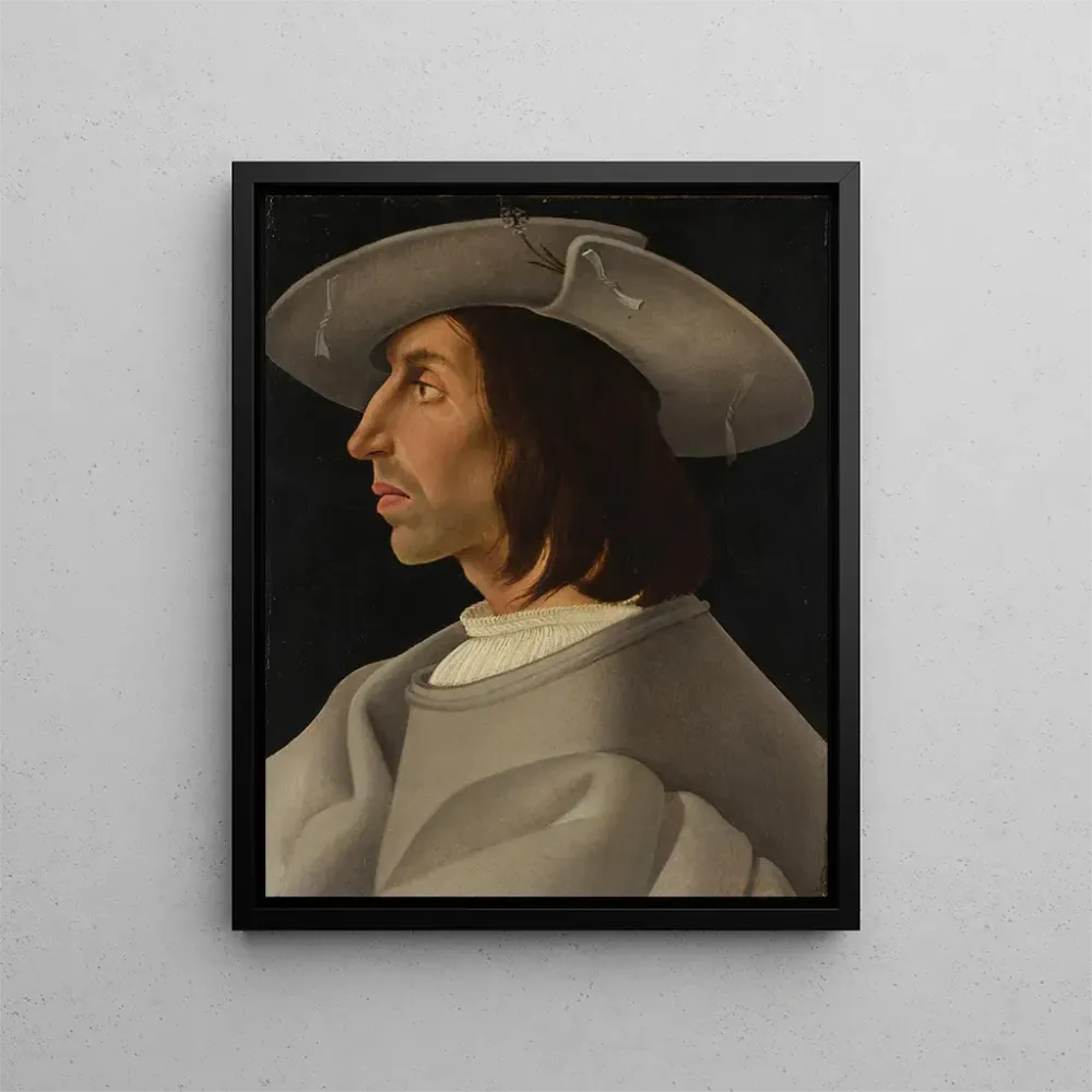 Tableau Portrait d'un homme de profil - Anonyme | Reproduction Artem Legrand