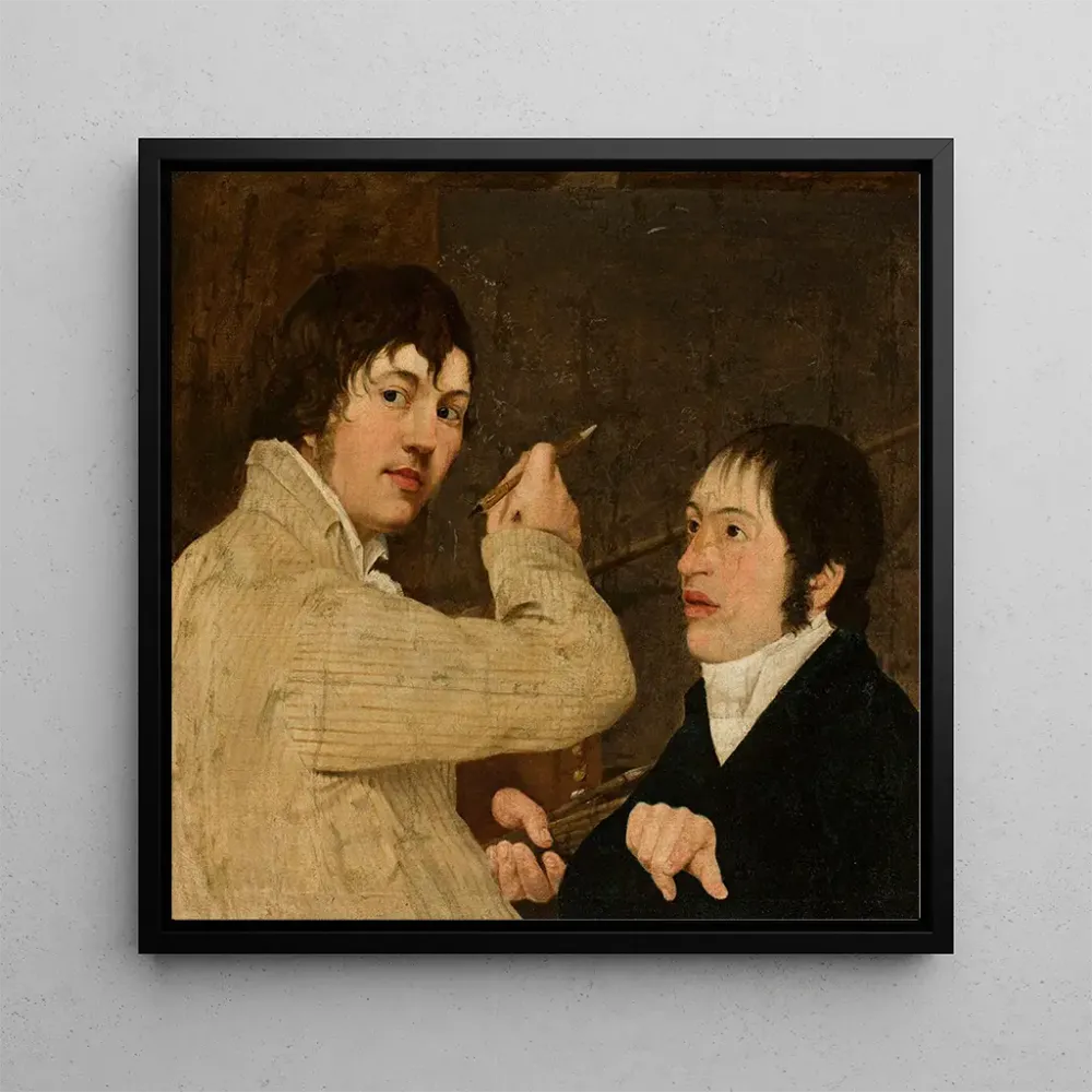 Tableau Portrait d'un peintre avec un jeune homme - Jan Antoni Blank | Reproduction Artem Legrand
