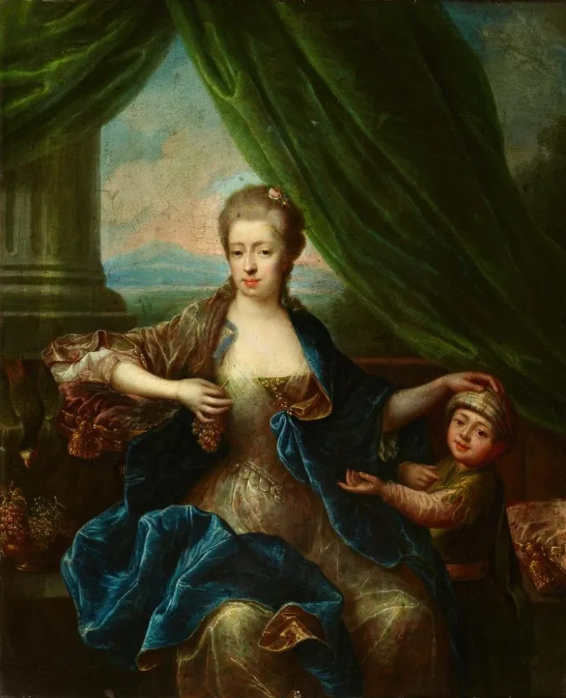 Tableau Portrait d'une dame avec un enfant - Anonyme | Reproduction Artem Legrand