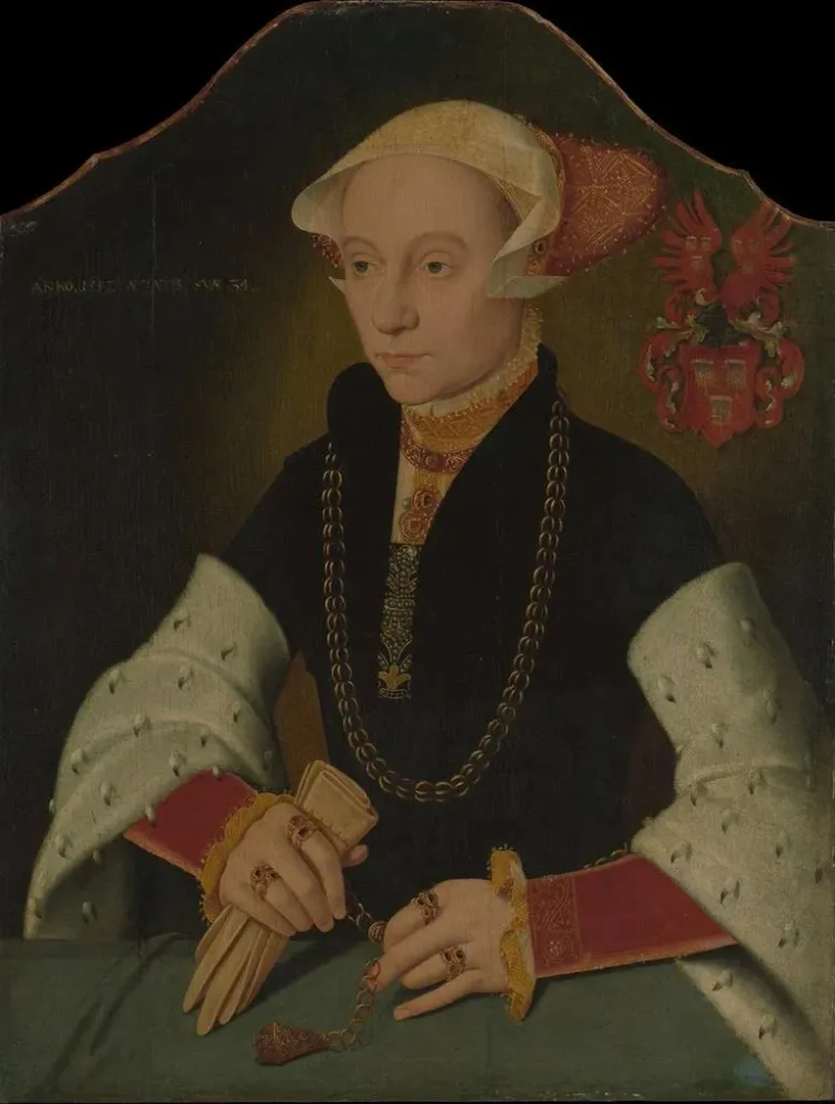 Tableau Portrait d'une femme de la famille Slosgin de Cologne - Barthel Bruyn le Jeune | Reproduction Artem Legrand