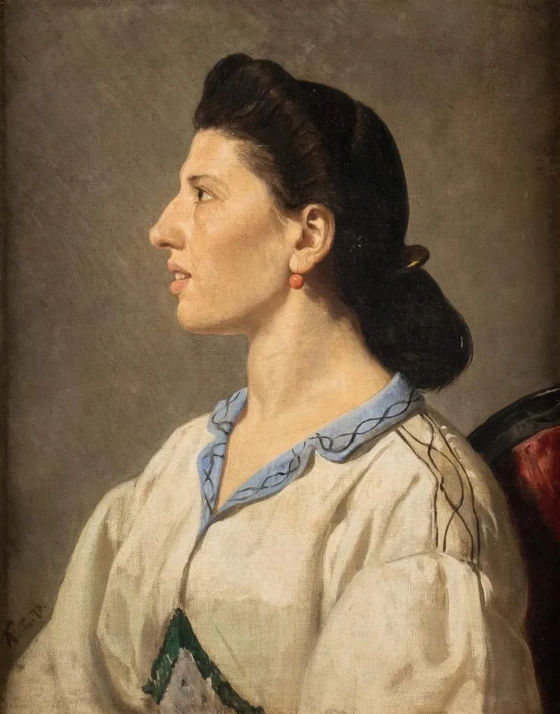 Tableau Portrait d'une femme italienne - Anselm Feuerbach | Reproduction Artem Legrand