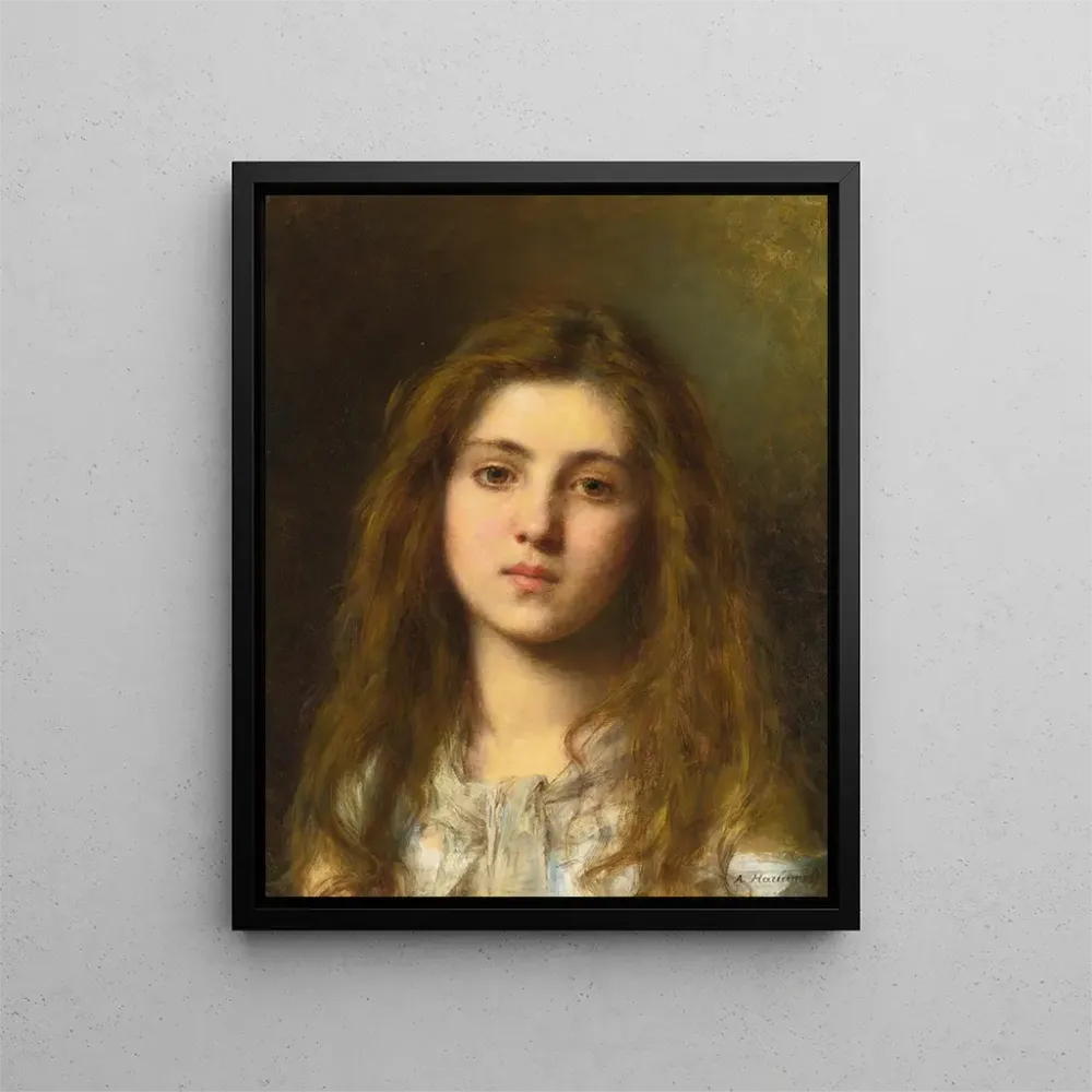 Tableau Portrait d'une jeune fille - Alexei Harlamoff | Reproduction Artem Legrand