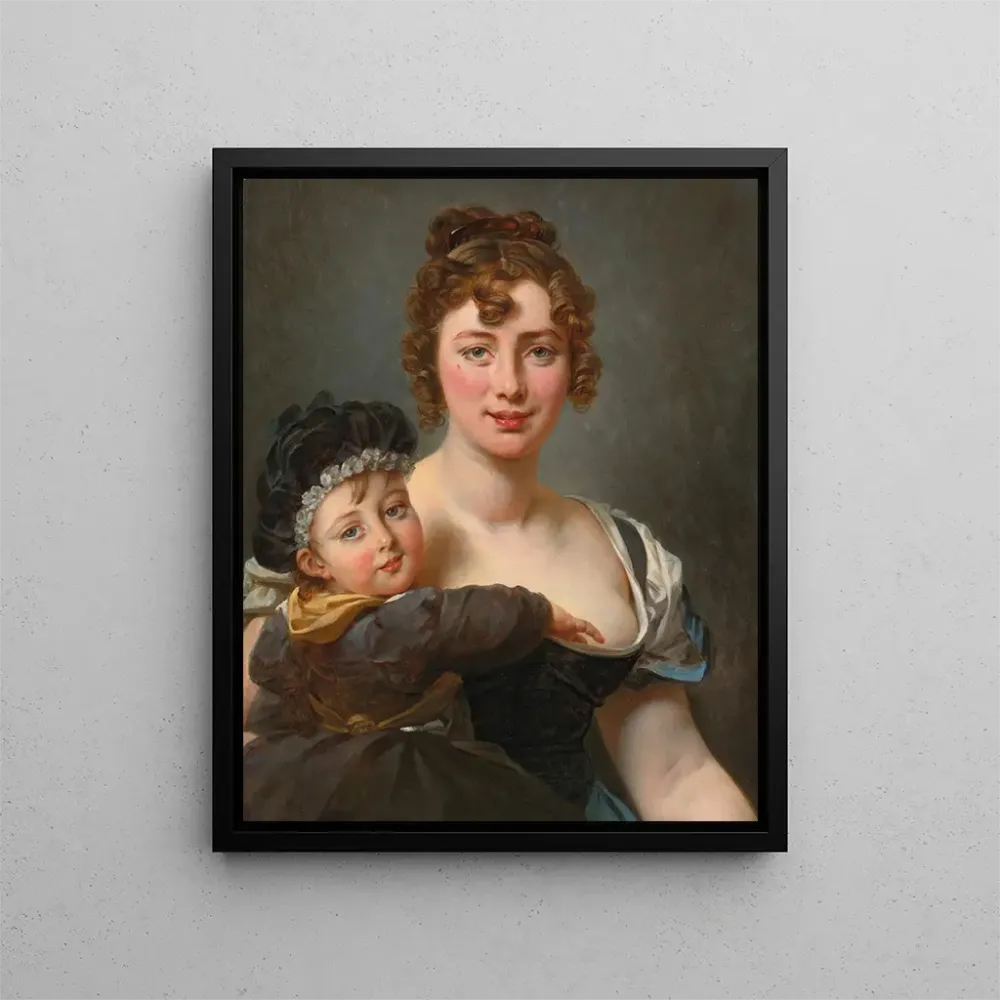 Tableau Portrait de Françoise Simonnier et de sa fille - Antoine-Jean Gros | Reproduction Artem Legrand