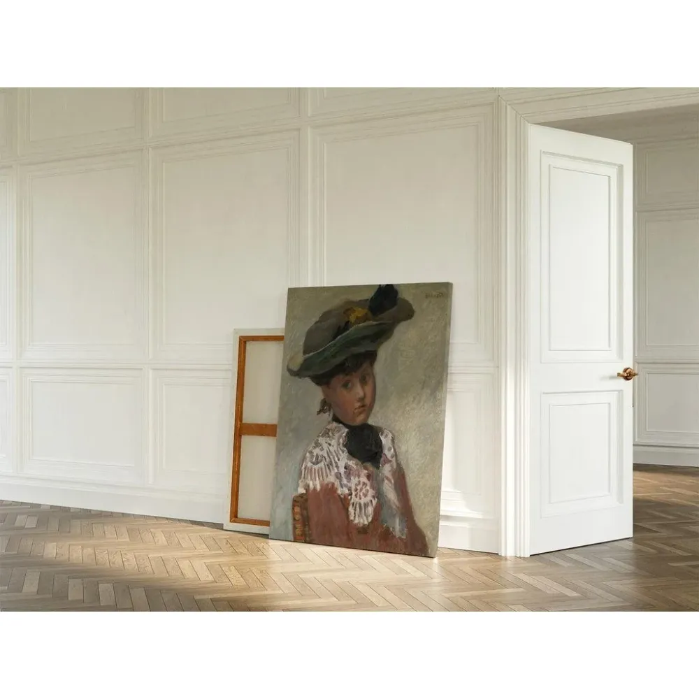 Tableau Portrait de Jeune Femme Or Le Chapeau - Pierre Bonnard | Reproduction Artem Legrand