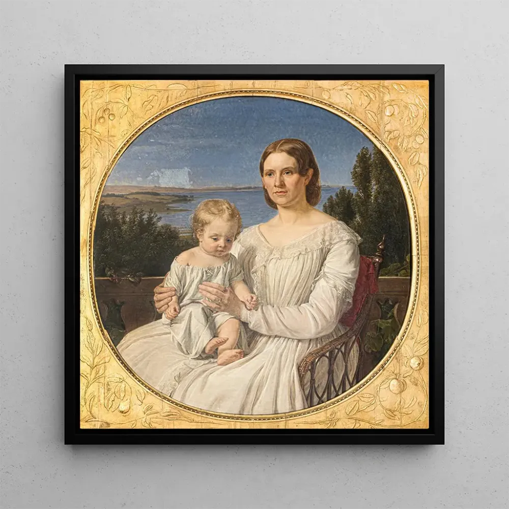 Tableau Portrait de Maria Lehmann avec sa fille Margrethe - Jürgen Roed | Reproduction Artem Legrand