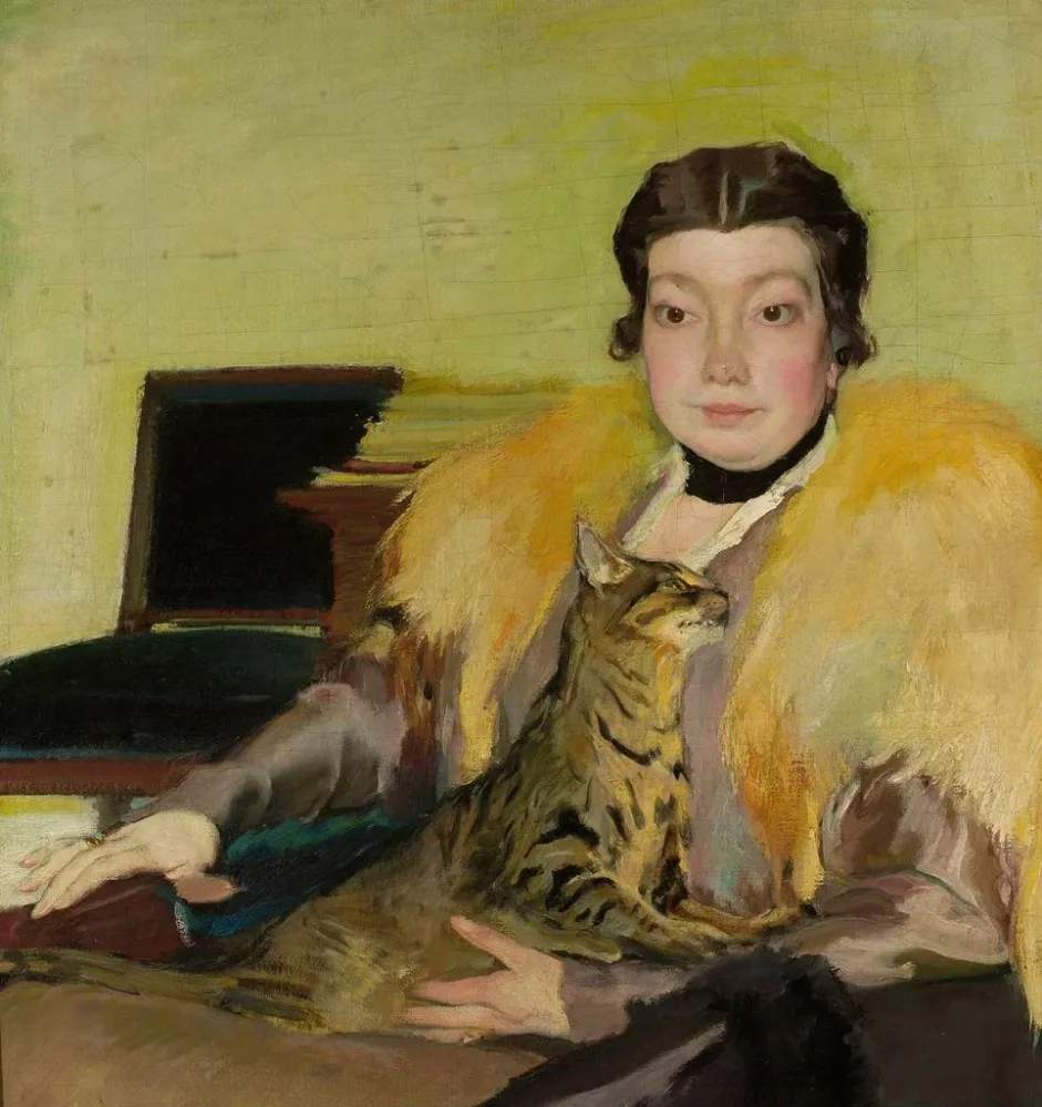 Tableau Portrait de Michalina Krzyanowska, la femme de l'artiste - Konrad Krzyanowski | Reproduction Artem Legrand