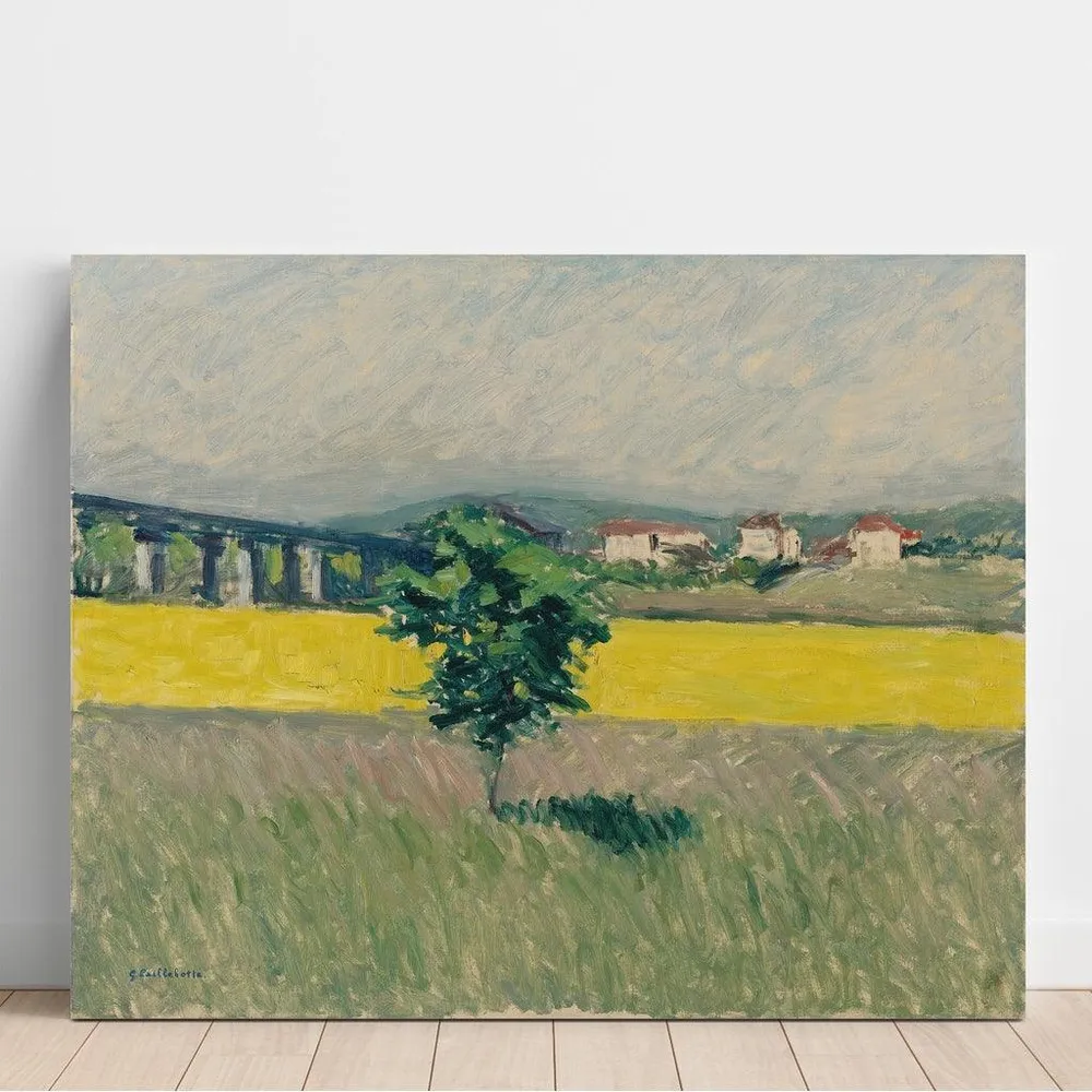 Tableau Prairie Au Pont d'Argenteuil - Gustave Caillebotte | Reproduction Artem Legrand