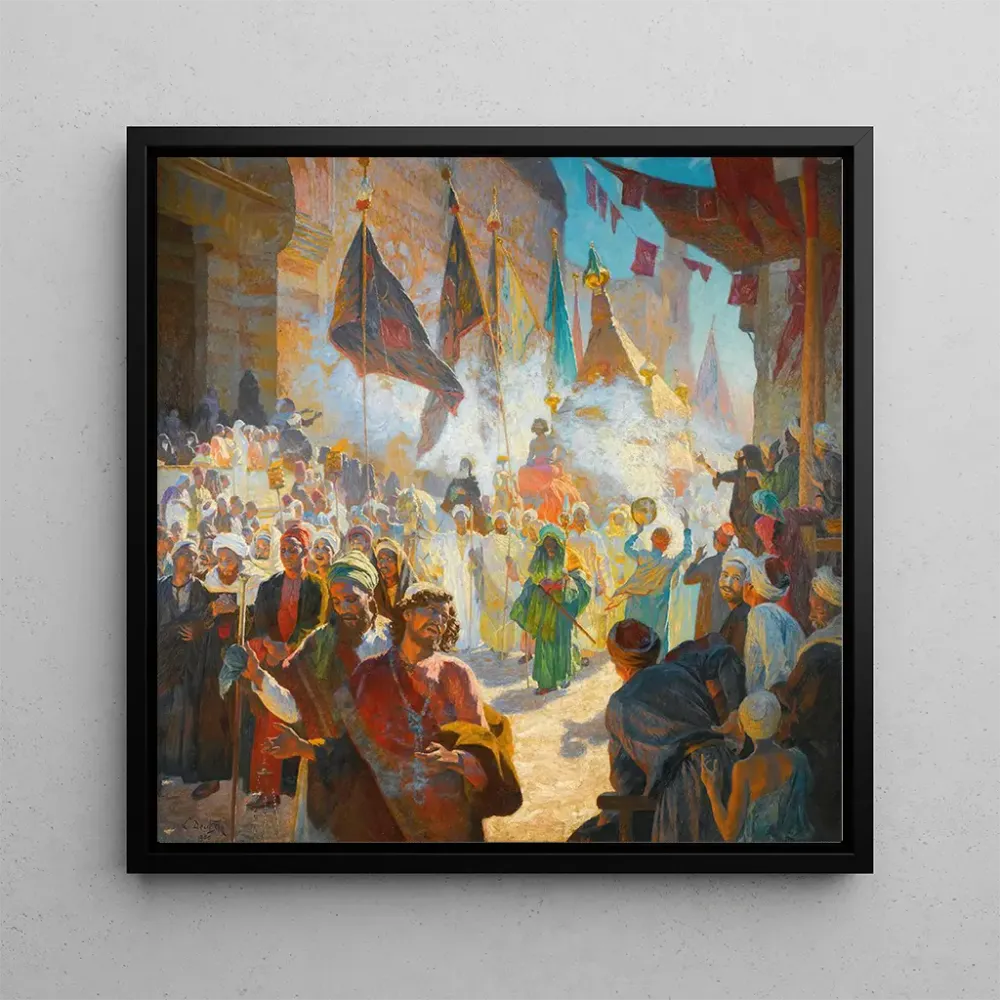 Tableau La Procession du Mahmal à travers les rues du Caire - Ludwig Deutsch | Reproduction Artem Legrand