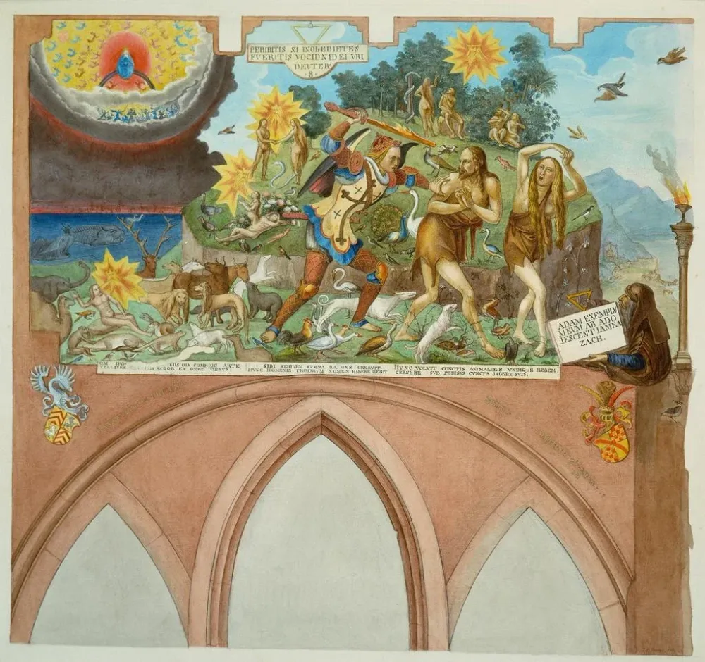 Tableau Ratgebs Scènes de la Genèse au couvent des Carmes à Francfort-sur-le-Main - Johann Balthasar Bauer | Reproduction...