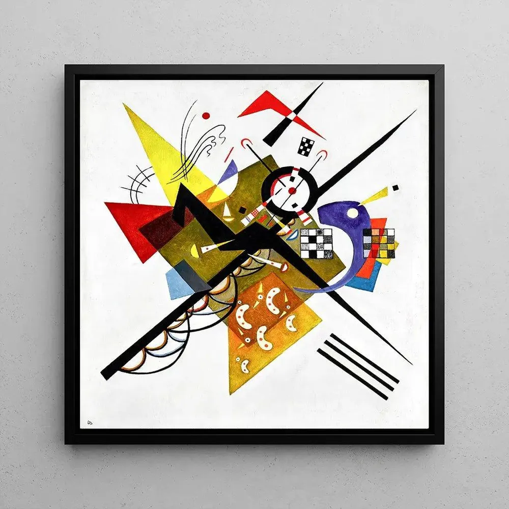 Tableau Reprodution tableau | Sur blanc II - Wassily Kandinsky | Reproduction Artem Legrand