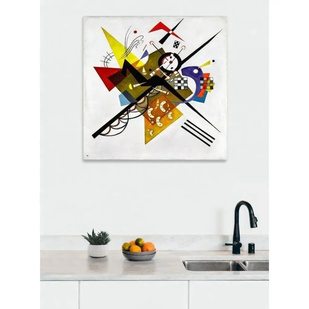Tableau Reprodution tableau | Sur blanc II - Wassily Kandinsky | Reproduction Artem Legrand